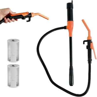 Pompa electrica transfer lichide 97,7 cm – cu furtun 89,9 cm, alimentare pe baterii
