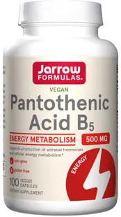Pantothenic Acid B5, 500 mg, 100 capsule, Jarrow Formulas