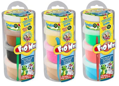 Set creativ Craze Flo Mee - Model multicolor, 4 bucati, sortiment