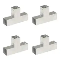 vidaXL Conectori de grindă, formă T, 4 buc, 71x71 mm, metal galvanizat