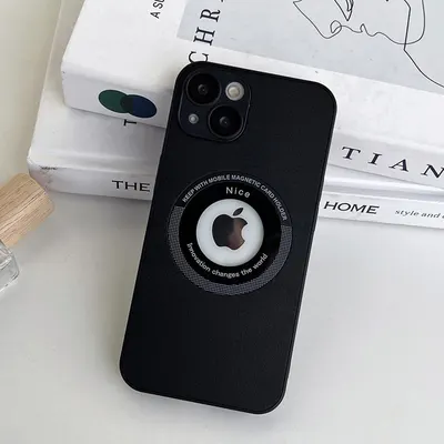 Husa Prestige, Decupaj Logo Magsafe, Compatibila cu iPhone 15, Leather look, Incarcare wireless, Negru Engros