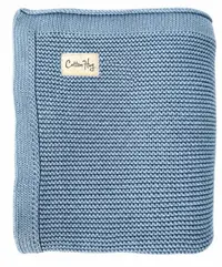 Păturică din bumbac Cotton Hug - Organic, 80 x 100 cm, denim