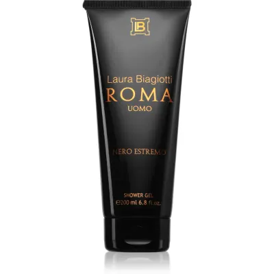 Laura Biagiotti Roma Uomo Nero Estremo gel de duș pentru bărbați 200 ml