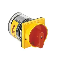 Intrerupator rotativ cu came, GN SERIES, U25-U65 montaj pe panou WITH PADLOCK SYSTEM, RED/YELLOW. ON/OFF SWITCH, FOUR-POLE – 2 WAFERS – SCHEME 92, 63A