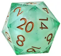 Zar GlassStaff - Liquid Core Dice D20, Ocean Orb
