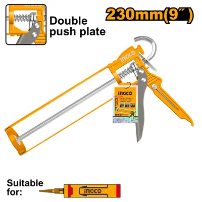 Pistol Silicon 230mm HCG1409 – Tip 9”, Maner Aluminiu, Sistem Dubla Impingere, Cadru 2.2mm