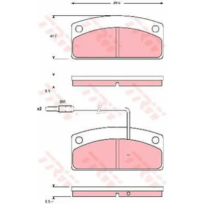 Set placute frana, frana disc TRW GDB1679