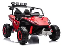 UTV electric pentru 2 copii Kinderauto Vector V2 Dune-Buggy, 220W, 12V, roti moi, scaun tapitat, echipat premium, rosu