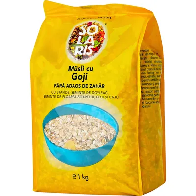 Musli cu Goji fara Zahar Adaugat 1kg