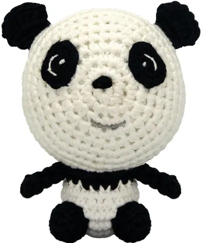 Jucărie tricotată manual Wild Planet - Panda, 12 cm