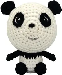 Jucărie tricotată manual Wild Planet - Panda, 12 cm