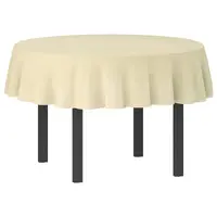 vidaXL Țesătură pentru masă Rotund Alb crem Ø 160 cm Poliester