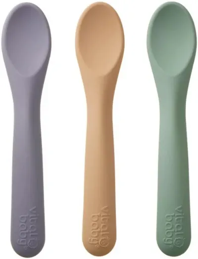 Lingurițe din silicon Vital Baby - set de 3 buc