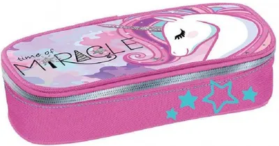 Penar școlar pătrat Graffiti Unicorn - Miracle, cu 1 fermoar
