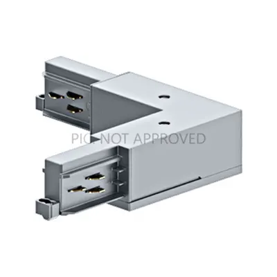 Track On 3 Phase Connector 90° Inside Dali Silver