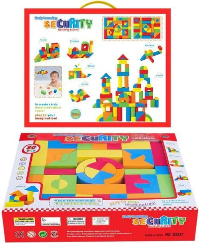 Set pentru copii Raya Toys -Blocuri de construcție, 80 de articole