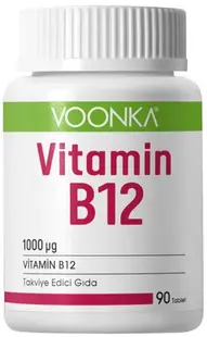 Vitamin B12, 1000 mcg, 90 tablete, Voonka