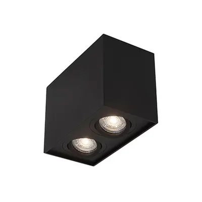 Plafoniera RENDE Nisipiu Negru Aluminiu LED GU10 2x10 Wat IP20 220-240 Volt Fara bec