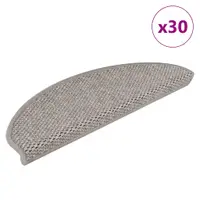vidaXL Covorașe autoadezive scări, 30 buc., argintiu, 65x21x4cm, sisal