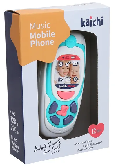 Jucărie telefon Kaichi - Cu muzică și lumini, albastru