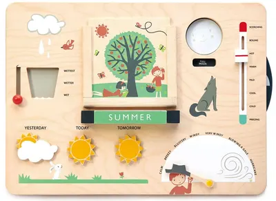 Tender Leaf Toys Wooden Educational Board - Micul meteorolog