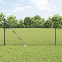 vidaXL Gard hexagonal cu stâlp 100 x 1 m Oțel cu strat de PVC Gri