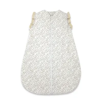 Sac de dormit, MimiNu, Premium, Pentru bebelusi, De iarna, Din bumbac certificat Oeko Tex Standard 100, Cu dantela si volan, 70 cm, 2.5 Tog, Meadow