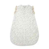 Sac de dormit, MimiNu, Premium, Pentru bebelusi, De iarna, Din bumbac certificat Oeko Tex Standard 100, Cu dantela si volan, 70 cm, 2.5 Tog, Meadow