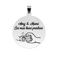 Nala - Pandantiv personalizat pentru mama cu banut din argint 925