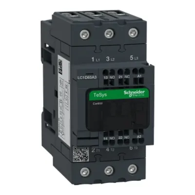 Contactor, TeSys Deca, 3P(3 NO), AC-3/AC-3e, <=400V, 65A, bobina 48V AC 50/60Hz, terminale inelare cu borne tip lug