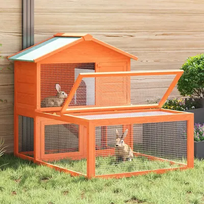 vidaXL Cușcă pentru iepuri și alte animale de exterior, lemn