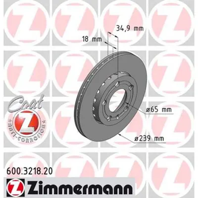 Disc frana ZIMMERMANN 600.3218.20
