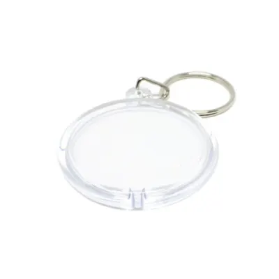Breloc rotund transparent inserție foto 4,7cm - Default Title