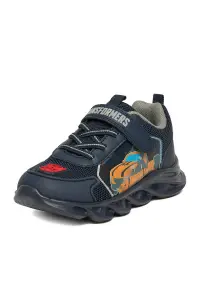 Pantofi sport copii - textil - multicolor - LED-uri intermitente - inchidere Velcro