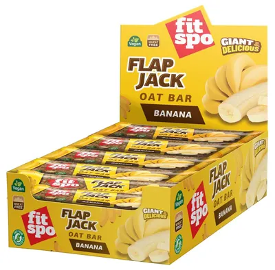 Flapjack, banană, 12 x 80 g, FitSpo