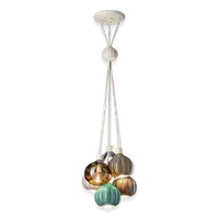 Lustra, lampa suspendata 6 LUCI GRAPPOLO DECO AFOXÉ FINISH - MIX C2659