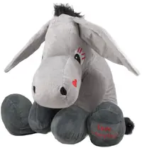 Jucărie de pluș Amek Toys - Donkey, gri, 60 cm