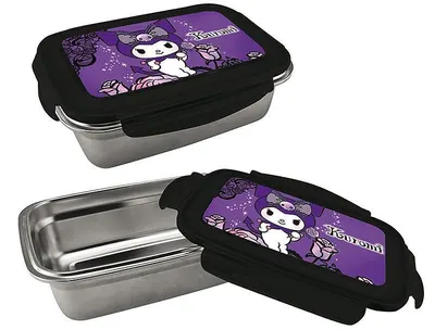 Cutie metalică pentru mâncare Graffiti Kuromi - Purple Laces