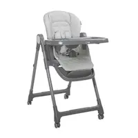 Scaun de masa inalt pentru copii Lorelli Chef Grey Leather 3 in 1, reglabil in mutiple pozitii, dotat cu roti si suport pentru picioare