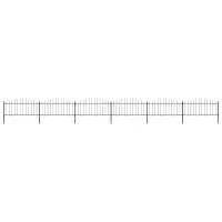 vidaXL Gard de grădină cu vârf tip suliță din oțel 1005x75 cm negru