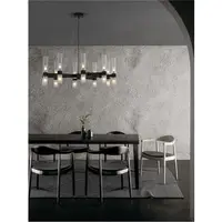 Lampa suspendata CENTURY Mat Negru Metal Clear & Frost Sticla LED G9 20x5 Wat 230V IP20 Fara bec