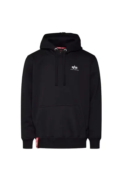 Hanorac barbati - Basic Hoody Small Logo 196318-03 - Bumbac/Poliester - Negru - Negru