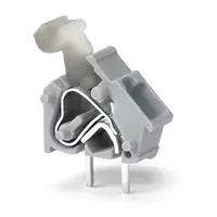 Stackable PCB terminal block; push-button; 2.5 mm²; Pin spacing 5/5.08 mm; 1-pole; CAGE CLAMP®; commoning option; 2,50 mm²; gray