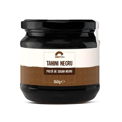Pasta din susan negru Tahini Negru, 360g, Sunday Bites