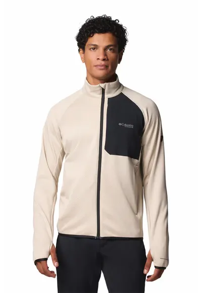 Bluza de trening cu fermoar - pentru trekking Triple Canyon - Alb fildes/Negru
