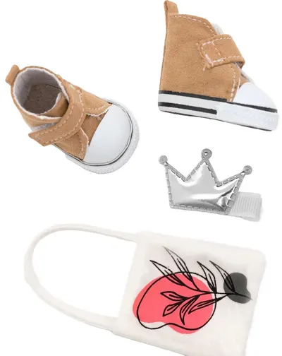 Orange Toys Sweet Sisters accesorii pentru păpuși - adidași bej, snood și geantă