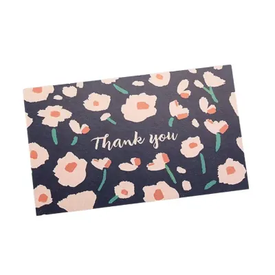 Felicitări hârtie cu design floral și text Thank you - model 2 (set 50 buc) - Default Title