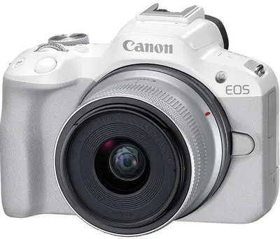 Aparat foto mirrorless Canon - EOS R50, RF-S 18-45mm, f/4.5-6.3 IS STM, alb
