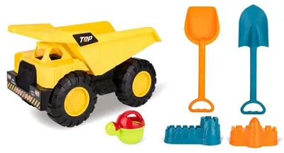Set de jucării pentru nisip Raya Toys - Basculantă cu accesorii, 6 piese