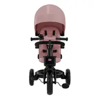 Tricicleta pentru copii Kinderkraft Aveo 2 Plus Pink pliabila, cu scaun reglabil si reversibil, suport picioare, controlul directiei